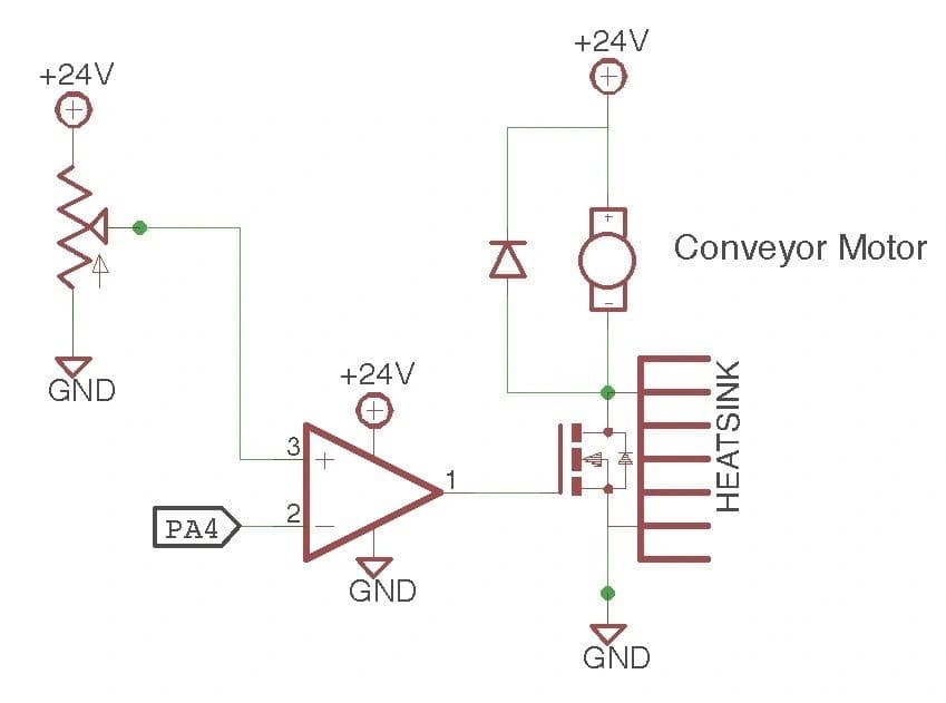 Conveyor motor drive circuit