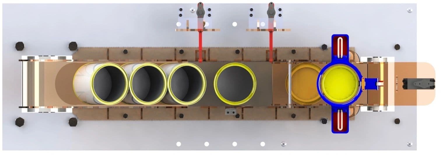 Top-down conveyor layout