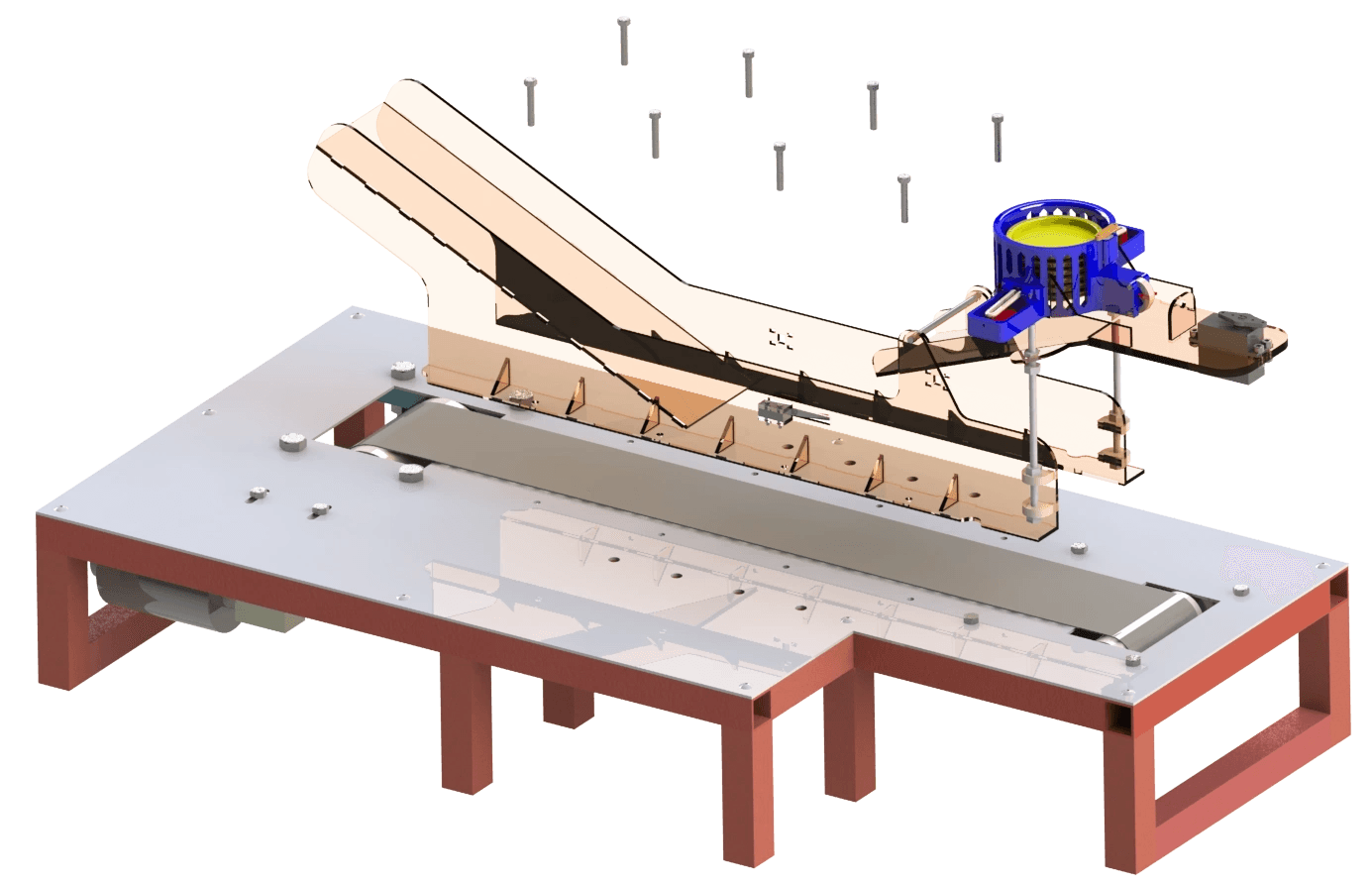 Conveyor belt exploded view