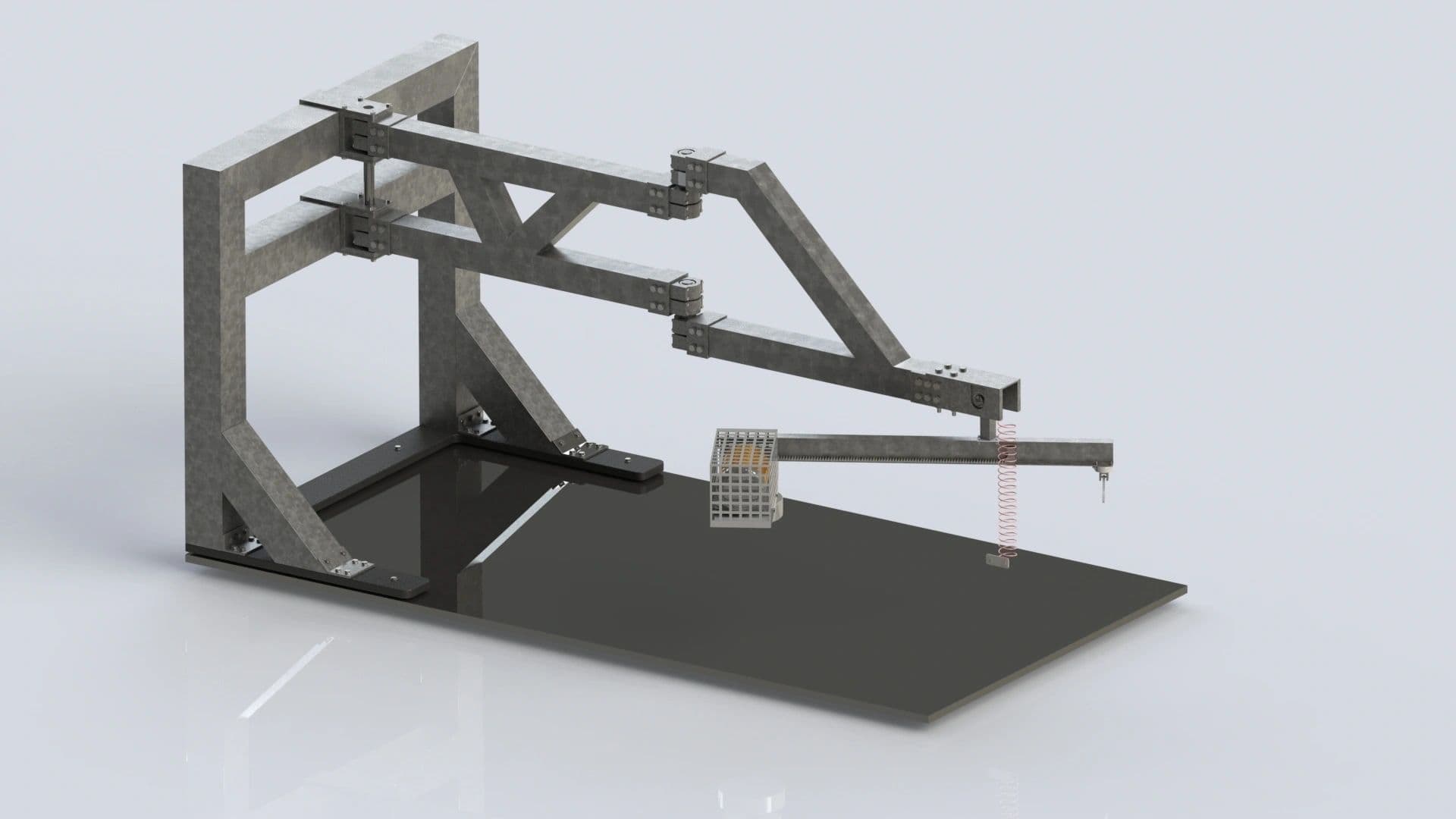 Load balancing arm mechanism render