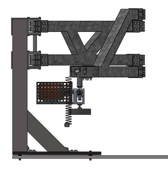 2D side elevation engineering drawing